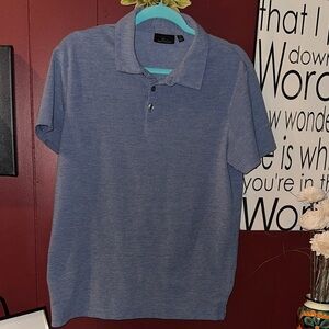 Marc Anthony Heathered Blue Polo Shirt